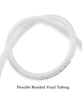 Clear Braided PVC Tubing 5/8 Inch ID By 50 Feet Built To Last Heavy Duty Reinforced Vinyl Hose Non Toxic BPA Free Flexible Durable