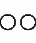 Piston Rod Seal Kit With PTFE Copper Powder Seal And NBR O-Ring, set of two black and grey seals for machinery hydraulics and pneumatics.