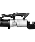 Portable Electric Rebar Bender With 1500 Watt Motor Compact Hydraulic Steel Bar Bending Machine shown from the side, showcasing handle and motor.