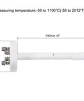 2 Pack K Type Ceramic Kiln Thermocouple Probes 4 Inch Long 2x100mm For Muffle Furnace Oven High Temp 0 To 1100C Temperature Sensor Replacement Kit For Accurate Temperature Control In Home Workshops showing one probe with dimensions