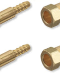Brass Argon Nut And Nipple For One Quarter Inch Hose Barb Welding Fitting Inert Gas MIG TIG Two Sets For DIY Welders CGA 032 Five