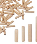Birch Wood Dowels Pack Of 10 16 Mm By 75 Mm Pro Grade Grooved Ribbed Dowel Pins With Chamfered Ends for furniture joinery
