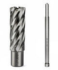 Hardcore Weldon Shank Annular Cutter For Magnetic Drills And Mill Presses High Speed Steel Hole Saw 7/8 inch diameter and leader pin.