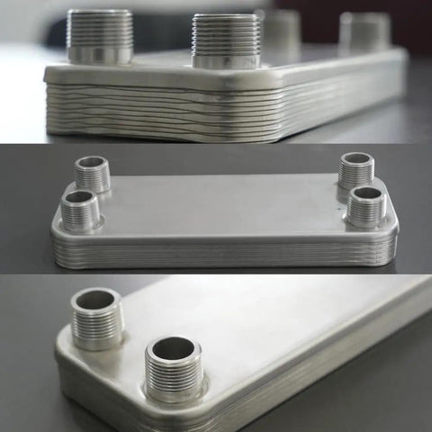 Plate Heat Exchanger Nickel Brazed Choose 304 or 316 Stainless Steel Leak Proof Vacuum Brazed Core For Pool Solar System And Hydraulic Oil Cooling Built To Last High Efficiency Easy Install NL30