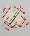 2 Piece Miniature Door Hinges With 8 Screws Steel 19x19mm Functional Open And Close For Model Or Dollhouse Building