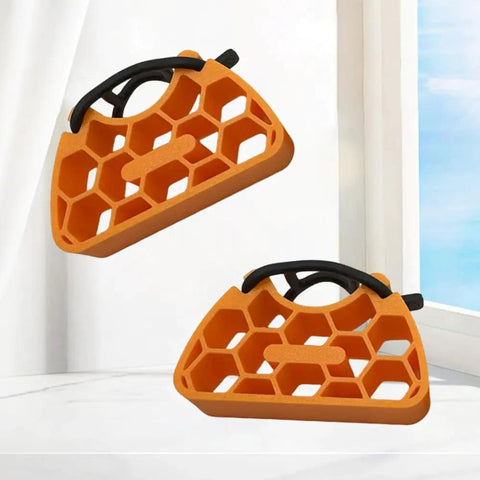 Two Pack Bike Handlebar Stand With Clip On Stabilizer For 30 To 34mm Grips Fits MTB And E Bike Maintenance in Bright Orange