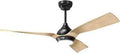 52 Inch DC Motor Smart Ceiling Fan With Light Remote Control And App, Alexa And Google Assistant Ready, wooden blades indoor outdoor