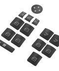 Mercedes Benz Window Switch Button Trim Cover Sticker Kit Fits Most A B C E G GLA CLA GLK ML And GLE Class Interiors, 14-pack