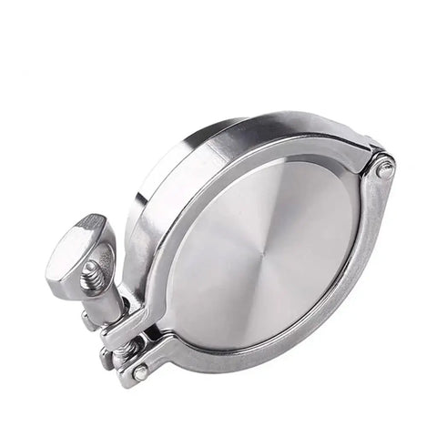 304 Stainless Steel Sanitary Weld Ferrule Union Kit With Tri Clamp, End Cap, And Silicone Gasket For Brewery Brewing Winemaking Food Dairy Processing High Quality Quick Connect 168mm X 183mm Size, closed sanitary end cap