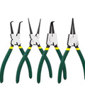 7 Inch Snap Ring Pliers Set For Internal And External Circlips With Straight And Bent Jaws 4 Piece Pro Grade Heavy Duty