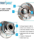Rear Wheel Bearing Hub Assembly For 2005 2006 2007 2008 2009 2010 Jeep Grand Cherokee Commander Direct Fit ABS Compatible 5 Bolt Wheel Bearing And Hub Replacement With Tone Ring For Rear Position details shown