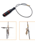 Amazon 4-pack telescoping magnet pick-up tool set; braided steel shaft, black handle, front view with keys