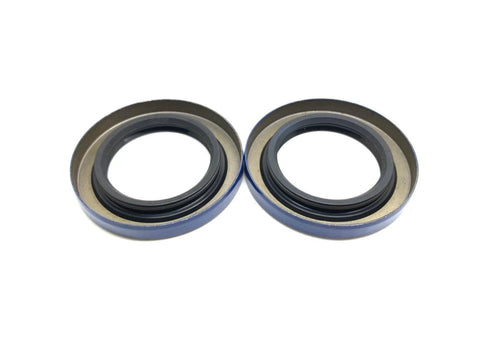 Front view: WPS trailer axle hub grease seals, blue outer ring, black double-lip seal, 1.249 in x 1.983 in