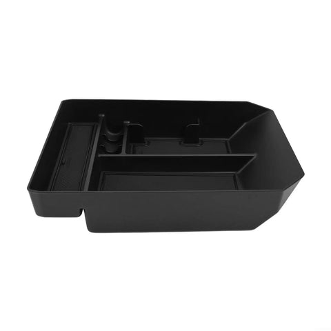 Straight Up Solid Setup For Tesla Cybertruck Center Console Organizer 2024 And 2025 custom molded TPE tray with compartments.