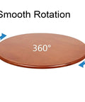 Large Lazy Susan Table Turntable Round Dining Tray 360 Degree Swivel Plate 30 40 50 Inch Easy To Clean Reddish Brown