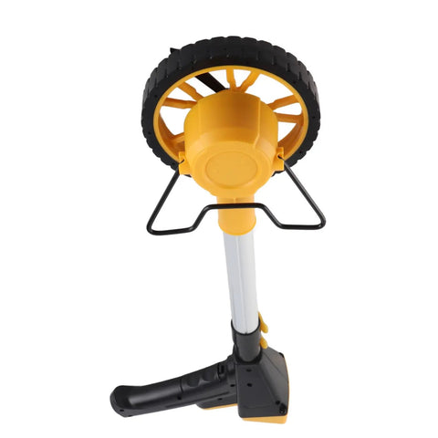 Ejoyous Digital Distance Measuring Wheel, 0-99999.9 m, 0.5% Error showing yellow wheel and handle construction from above.