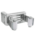 Hi Motions Adjustable Sliding Gate Roller Guide 269.2 made in Italy, heavy duty metal hardware with white rollers for gates.