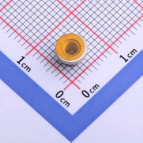10 Pcs Tin Plated Steel Surface Mount Standoffs For Pcb Circuit Board Hardware M3x2.6mm Smd Round Nut on grid paper
