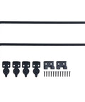 Beefy 18 Inch Heavy Duty Gate Drop Pin With Black Powder Coated Weatherproof Cane Bolt Gate Stopper And Hardware Pack For Wooden Metal And Iron Gates And Double Doors, with brackets and screws