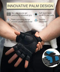 Ultimate Boss Level Workout Gloves For Men And Women Featuring Supercharged Killer Grip Technology For Intense Weightlifting Cycling And Gym Training Sessions With Breathable Padded Design To Stop Calluses Dead While Crushing It In Black And Large Fit showing innovative palm design with non-slip silicone and foam cushioning.