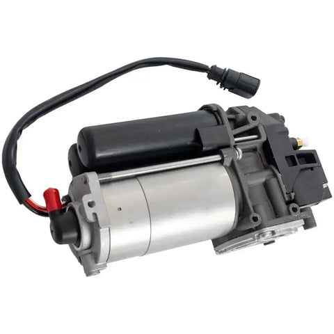 High Output Air Suspension Compressor Replacement For Tesla Model X 100D 2016 2021 showing silver and black metal components with wiring.