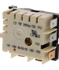 Top view of white Infinite Switch For Samsung Oven Replacement Part DG44-01002A Fits Models FCQ FE7 FER FTQ NE59J34 NE59J43