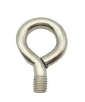 Heavy Duty 25 Piece Set Of M3 To M10 Lifting Eye Bolts And Ring Screw Hooks Threaded Hardware Kit In 304 Stainless Steel Rustproof And Outdoor Ready Solid One Piece Design For Secure Lifts, stainless steel eye bolt close-up