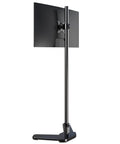 Tall Floor Monitor Mount With Extra Long 47 Inch Pole For Free Standing Desk Setup Adjustable Single Arm Fits 13 To 27 Inch Screens Up To 22 Lbs