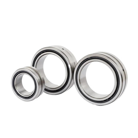 One Piece With Inner Ring Solid Needle Roller Bearing NA4910 Series Pre Lubricated Build for hydraulic cylinders, set of three sizes.