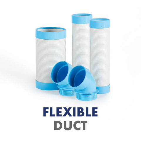 Flexible duct components for Heavy Duty Indoor Outdoor Spot Cooler With Twin Ducts And Auto Oscillating Airflow, 10,236 BTU Power
