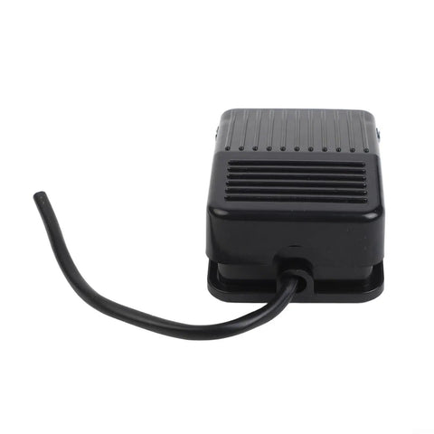 Top view of Foot Pedal Switch 10A 250V SPDT Momentary Non Slip Plastic Control With Protective Guard FS01, showing cord attachment