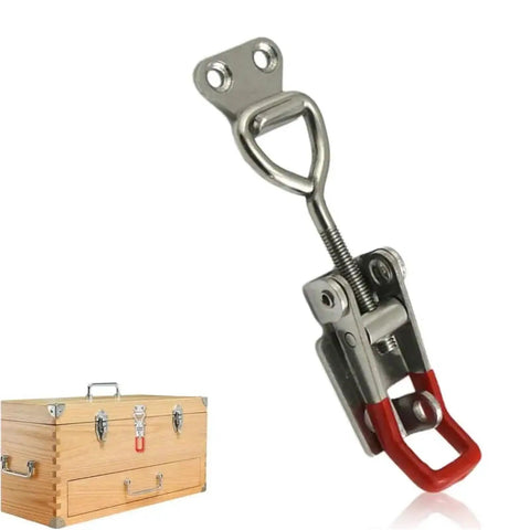 4 Pack Quick Catch Toggle Latches With Adjustable Hasp Lock For Cabinet Doors, DIY Friendly Easy Install, Secure, Heavy Duty Steel