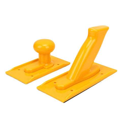 Rock Solid Two Piece Table Saw Push Stick And Router Push Block Kit Featuring Textured Abs Plastic And Ergonomic Non Slip Handles for woodworking.