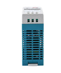 Front view of MDR 60 24 24V DC DIN Rail Power Supply 2.5A 60W showing blue and white industrial-grade enclosure.