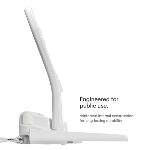 Knockout Comfort And Built Like A Tank Commercial Bidet Toilet Seat With Heated Cushion and Warm Air Dryer side view showing reinforced design.