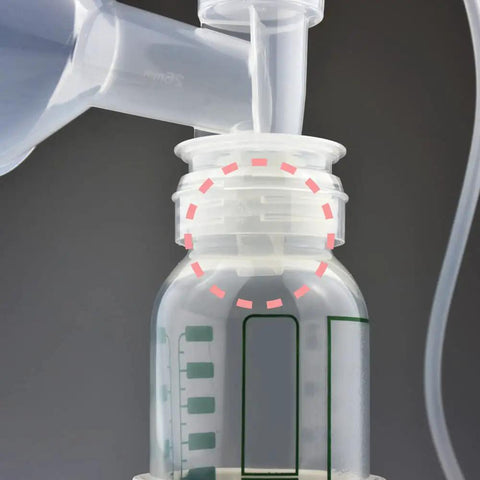 Close-up of clear Duckbill Valve Replacement 4 Pack For Ameda Mya Joy And Purely Yours And Lansinoh Double Electric Pumps BPA Free DEHP Free