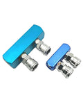 Two Way Pneumatic Fitting With BSP Female Thread One Quarter Inch And One Half Inch C Type Quick Connector manifold splitter