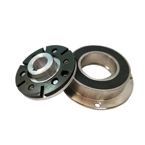 Compact 24V 16W Electromagnetic Brake for Printing Accessories, metal components, front view, durable and easy to install