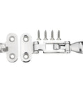 316 Stainless Steel Anti Rattle Marine Latch For Yacht Door Cabinet Toolbox Silent Buckle Hasp Mirror Polished with M5 Screws