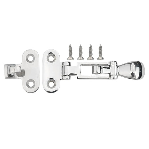 316 Stainless Steel Anti Rattle Marine Latch For Yacht Door Cabinet Toolbox Silent Buckle Hasp Mirror Polished with M5 Screws