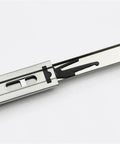 Close-up of Three Section Steel Ball Bearing Drawer Slide, Silent And Smooth Operation, 14 Inch Long, Black, showing thickened steel guide