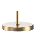 Base detail of Brass Gold 25 Inch Table Lamp With Clear Crystal Beads, Modern Industrial Chandelier Style Nightstand Lamp For Bedroom Living Room