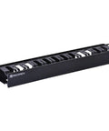 1U 19 Inch Plastic Server Rack Cable Management Raceway with removable panel for easy cable routing in data centers and home IT setups