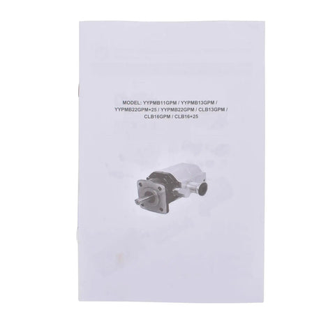 Beefy Heavy Duty Hydraulic Wood Log Splitter Pump Kit with 22 GPM at 4000 PSI, product diagram on white paper
