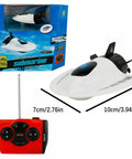 Rad RC Micro Submarine Toy For Pool Or Bath, Waterproof Remote Control White U Boat Sub with packaging and remote control