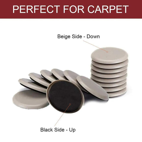 Furniture Sliders For Carpet 20 Pack Heavy Duty Moving Pads For Smooth Glide On Carpet Protect Rugs And Floors Reusable Sliders For Large Furniture And Rug Protection