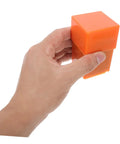 Hand holding orange case for Dope 37 Piece Metal Stamping Kit With Letter Numbers Heart Punches For Wood Plastic And Crafting