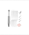 Piercing Ball Grabber Kit For 16G 18G 20G Internally Threaded Push Pin External Thread Guide Needle Tool Made In Surgical Steel