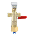 High Pressure Nozzle For Tractors Sprayer With Zinc Alloy Build fan shaped red handle external thread connection