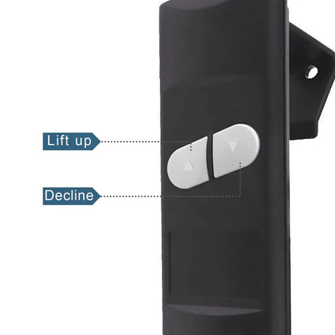 Recliner Remote Hand Control With 2 Button 5 Pin For Electric Power Lift Chairs, showing up and down buttons on black remote.